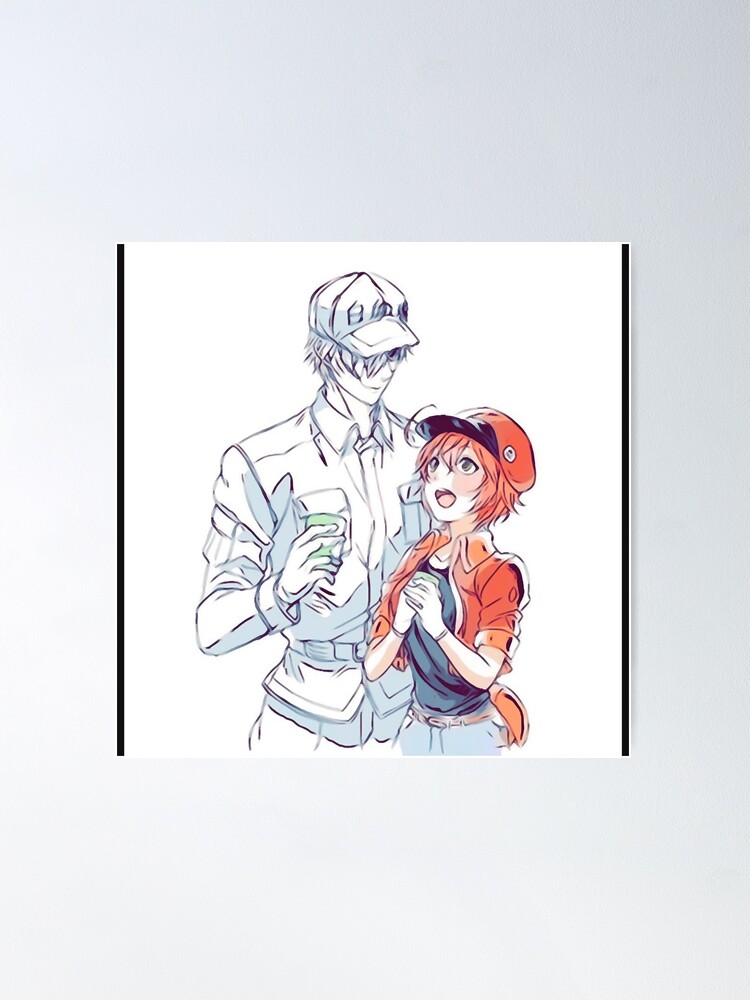 Hataraku Saibou Cells at Work - White Blood Cell  Poster for Sale by  CherylKato