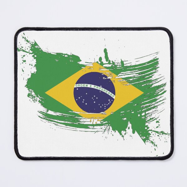 Item preview, Brazil Flag Brush Splatter designed and sold by DCornel.