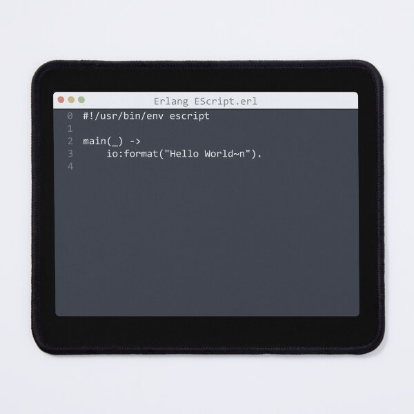 Item preview, . Erlang EScript language Hello World program sample in editor window designed and sold by IuriiVlasenko.