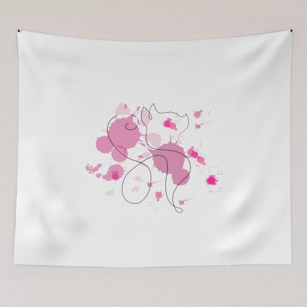 Item preview, Kitty Cat- OneLine - Pink Splash designed and sold by Tee-Star.