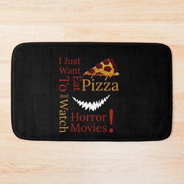 Item preview, I Just Want To Eat Pizza Ans Watch Horror Movies Sticker designed and sold by rnhardtc.