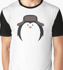 Cute Round Penguin in Hat Graphic T-Shirt