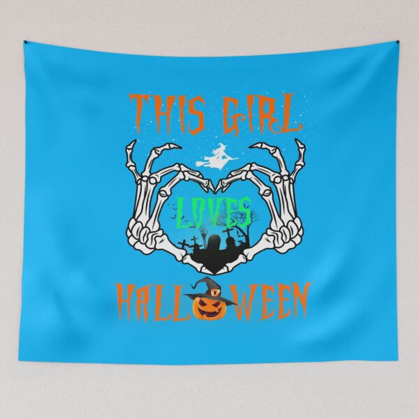 Item preview, This Girl Loves Halloween Peace Love  designed and sold by JackStam.