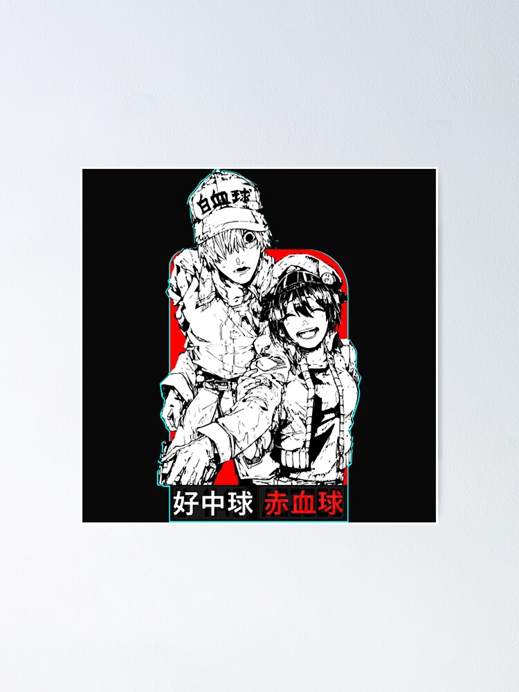 Hataraku Saibou Cells at Work - White Blood Cell  Poster for Sale by  CherylKato