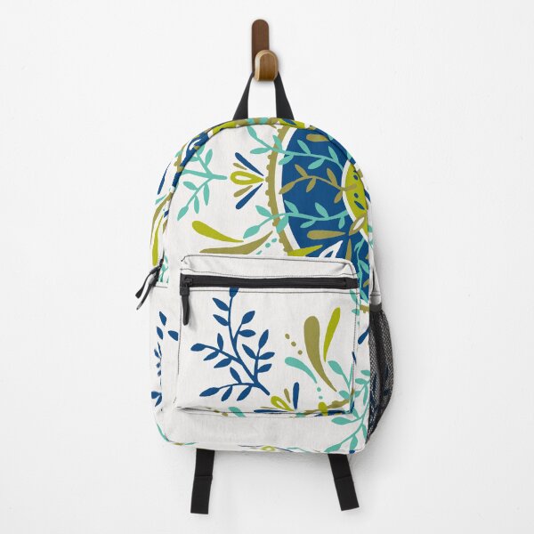 Item preview, Leaf Mandala – Blue & Lime designed and sold by Cat Coquillette.