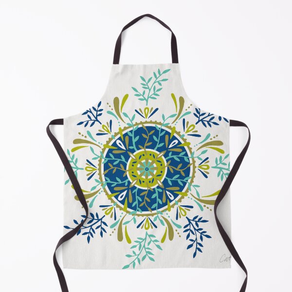 Item preview, Leaf Mandala – Blue & Lime designed and sold by Cat Coquillette.