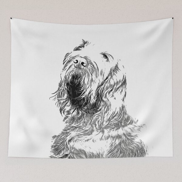 Item preview, Orange Spinone Portrait by heidiannemorris © designed and sold by FOLK ART FUSION by heidiannemorris.
