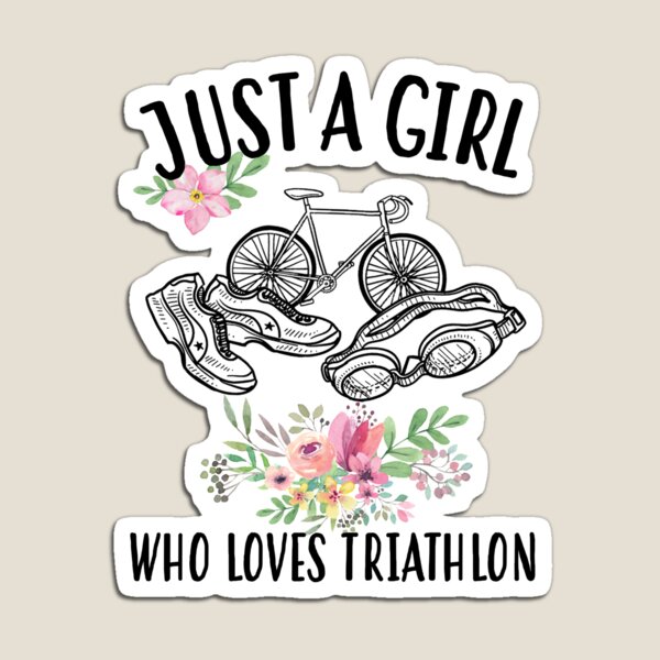 Item preview, Just a girl who loves triathlon designed and sold by Landesign.