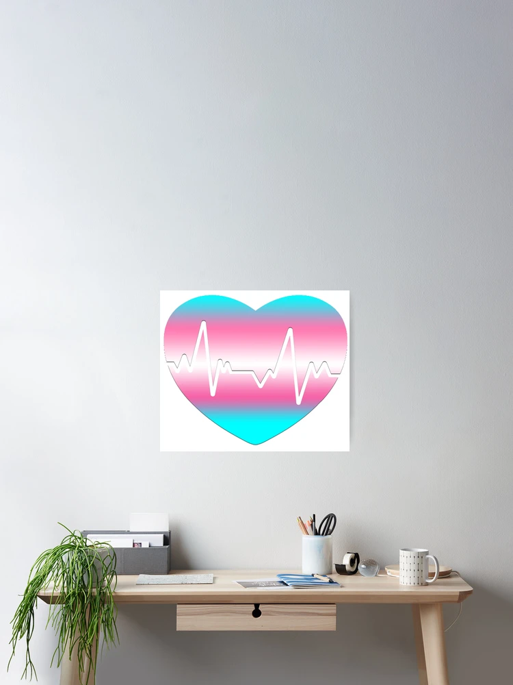 Thumbnail 2 of 3, Poster, Trans Heart Beat designed and sold by RMSartZ.