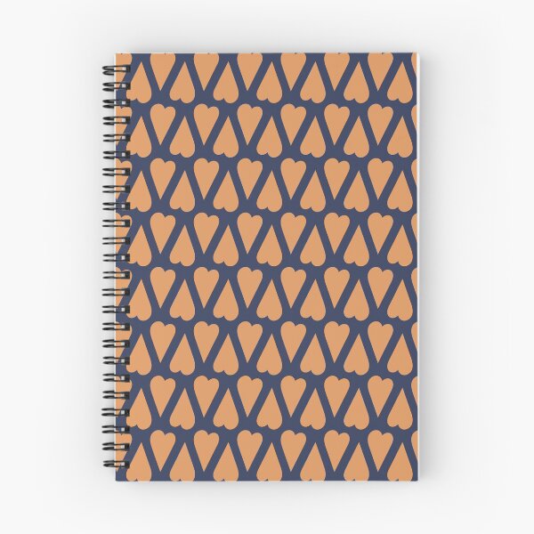 Item preview, Nested Hearts in navy blue and peach blush designed and sold by FrancesPoff.