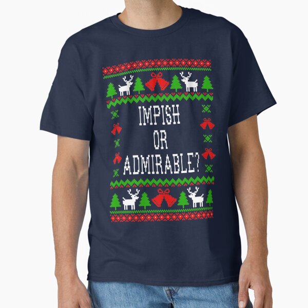 Item preview, Impish Or Admirable - The Office Dwight Schrute Quote - Ugly Sweatshirt Christmas Style designed and sold by Christmas-Tees.
