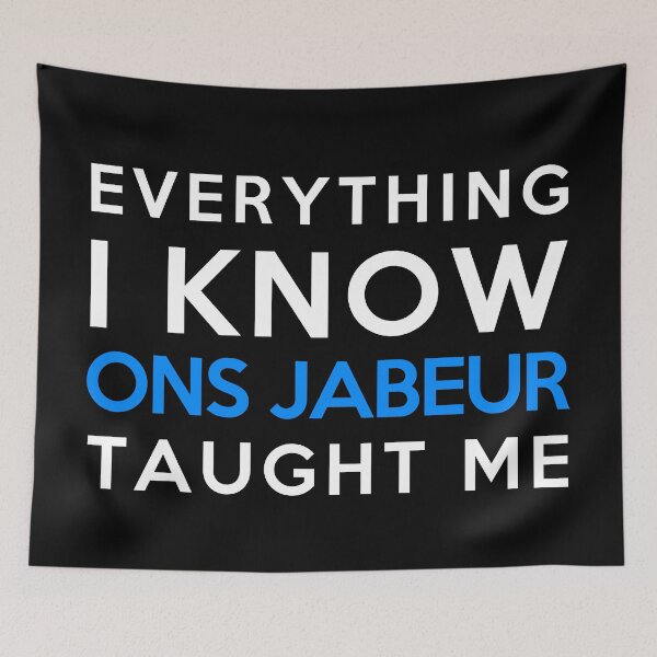 Item preview, Everything I know - Ons Jabeur designed and sold by 2Girls1Shirt.