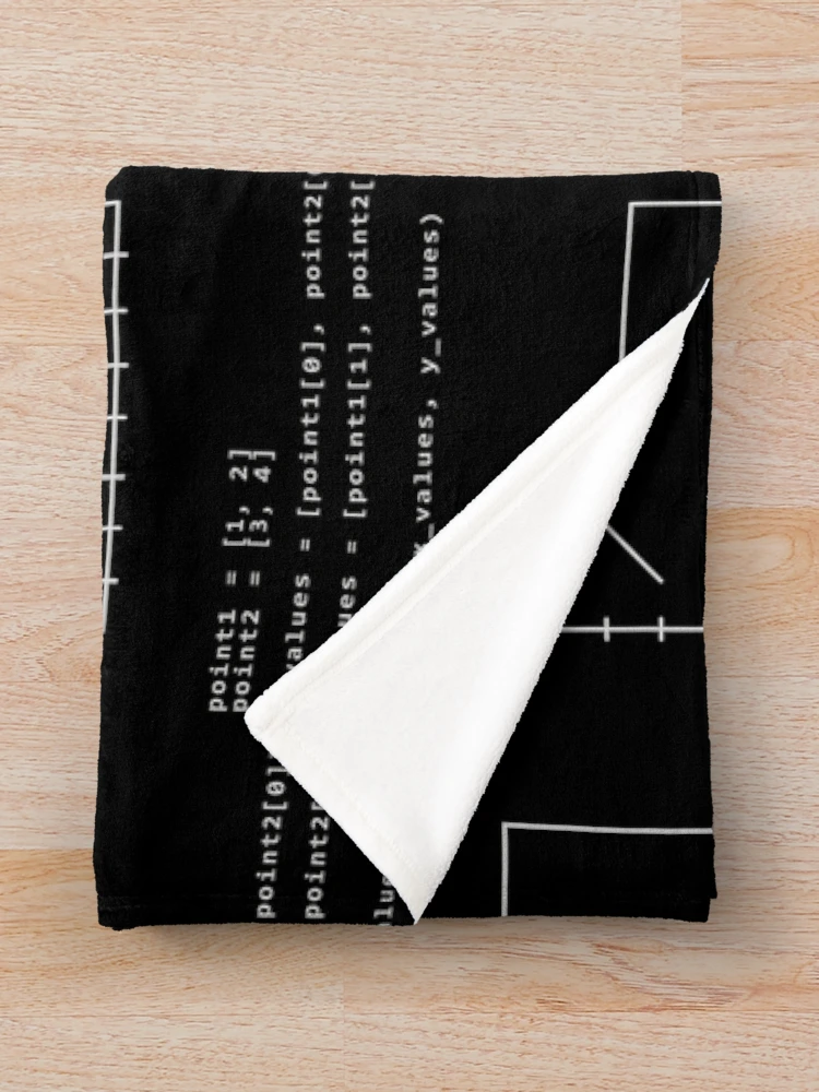 Thumbnail 3 of 6, Throw Blanket, Create Line Python Code designed and sold by FridPix.