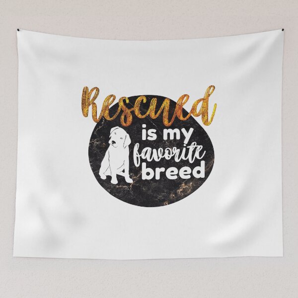 Item preview, Rescued is my favorite breed - Dog Glitter Orange designed and sold by dbyjane.