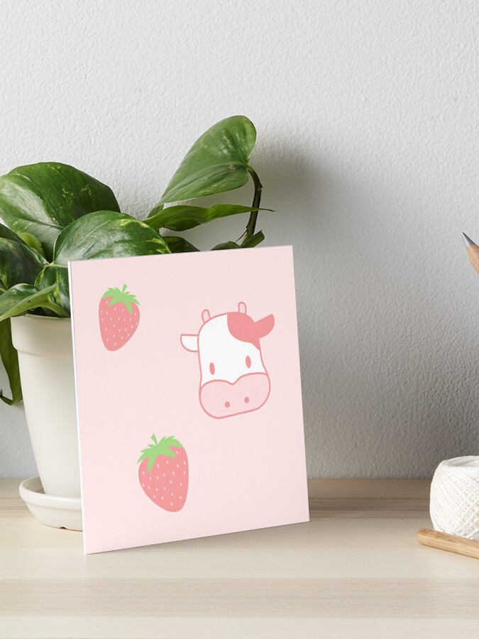 Pink Cow Print | Art Board Print