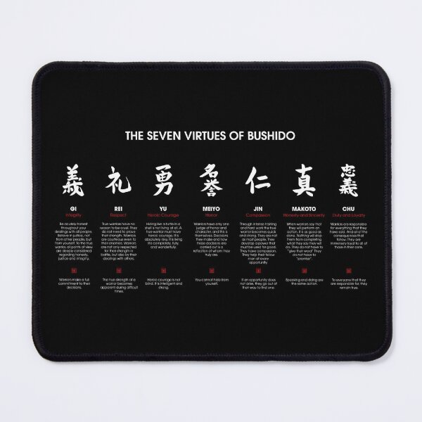 Item preview, The 7 Virtues of Bushido (white text) designed and sold by DCornel.