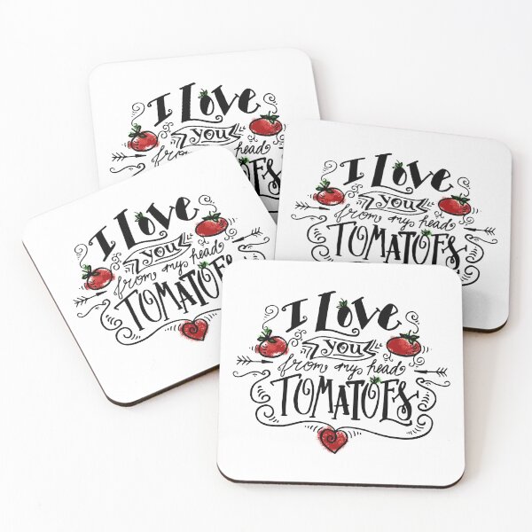 Item preview, I love from my head to tomatoes pun designed and sold by HolidayBug.