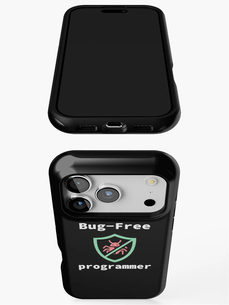 Thumbnail 3 of 4, iPhone Case, Bug-Free Programmer, Bug-Free Programming, Software Engineer, Computer Science, Programming Humor, Dark designed and sold by Max-Wear.