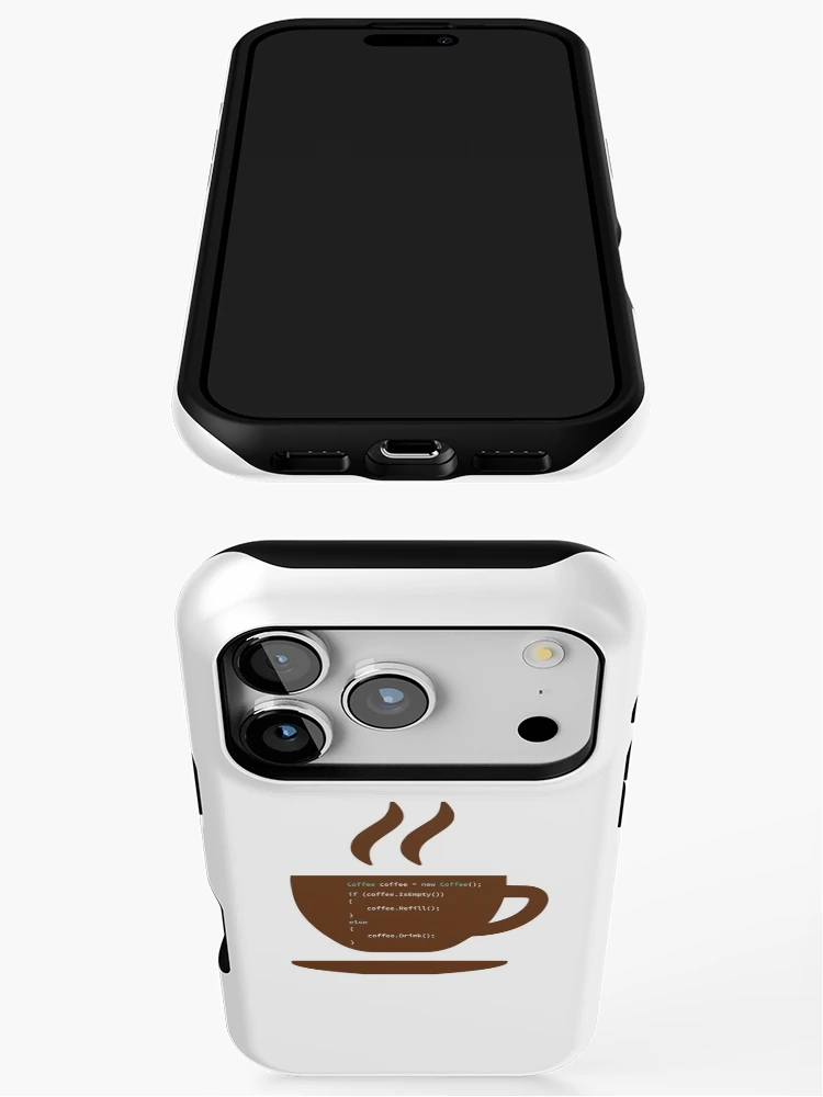 Thumbnail 3 of 4, iPhone Case, If Coffee Is Empty Refill, else Drink in Some Abstract Programming Language, Programmer, Source Code, Programming Code, Software Engineer, Computer Science, Programming Humor designed and sold by Max-Wear.