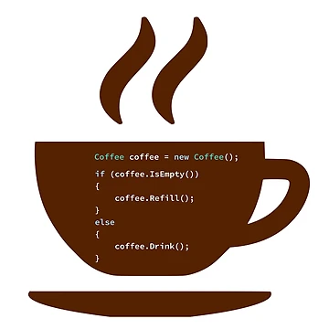 Artwork thumbnail, If Coffee Is Empty Refill, else Drink in Some Abstract Programming Language, Programmer, Source Code, Programming Code, Software Engineer, Computer Science, Programming Humor by Max-Wear
