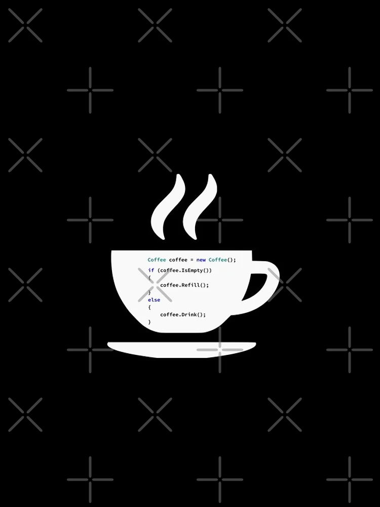 Thumbnail 4 of 4, Samsung Galaxy Phone Case, If Coffee Is Empty Refill, else Drink in Some Abstract Programming Language, Programmer, Source Code, Programming Code, Software Engineer, Computer Science, Programming Humor, dark designed and sold by Max-Wear.