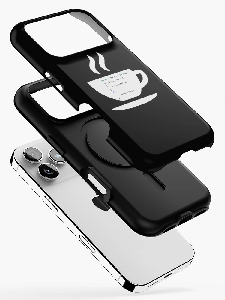 Thumbnail 2 of 4, iPhone Case, If Coffee Is Empty Refill, else Drink in Some Abstract Programming Language, Programmer, Source Code, Programming Code, Software Engineer, Computer Science, Programming Humor, dark designed and sold by Max-Wear.