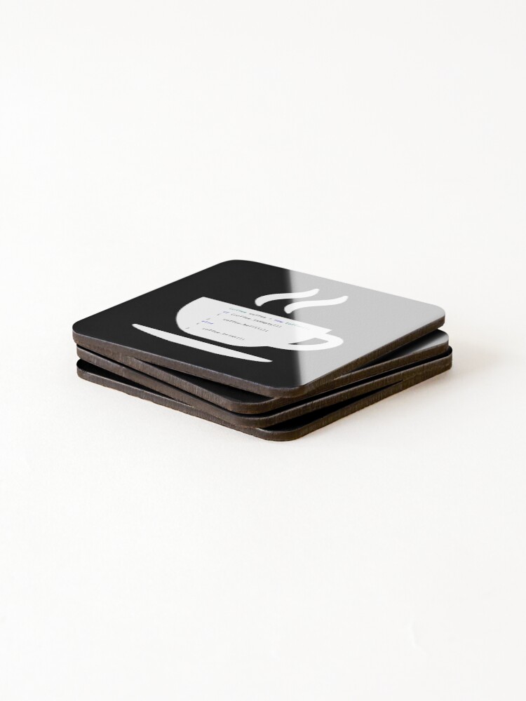 Thumbnail 4 of 5, Coasters (Set of 4), If Coffee Is Empty Refill, else Drink in Some Abstract Programming Language, Programmer, Source Code, Programming Code, Software Engineer, Computer Science, Programming Humor, dark designed and sold by Max-Wear.