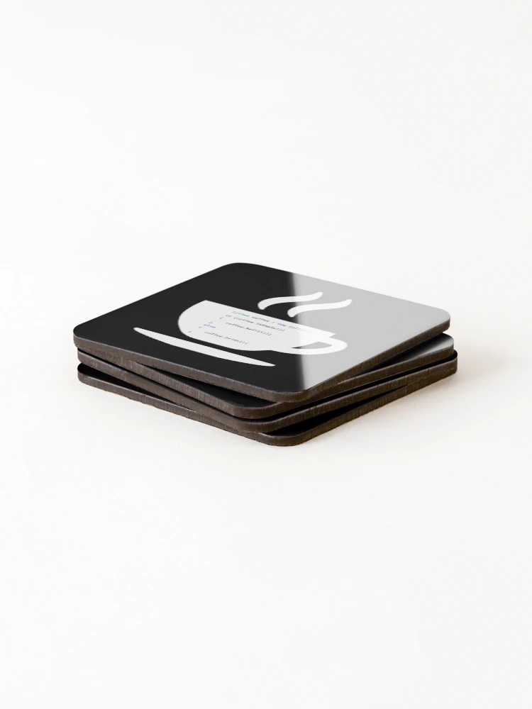 Thumbnail 4 of 5, Coasters (Set of 4), If Coffee Is Empty Refill, else Drink in Some Abstract Programming Language, Programmer, Source Code, Programming Code, Software Engineer, Computer Science, Programming Humor, dark designed and sold by Max-Wear.