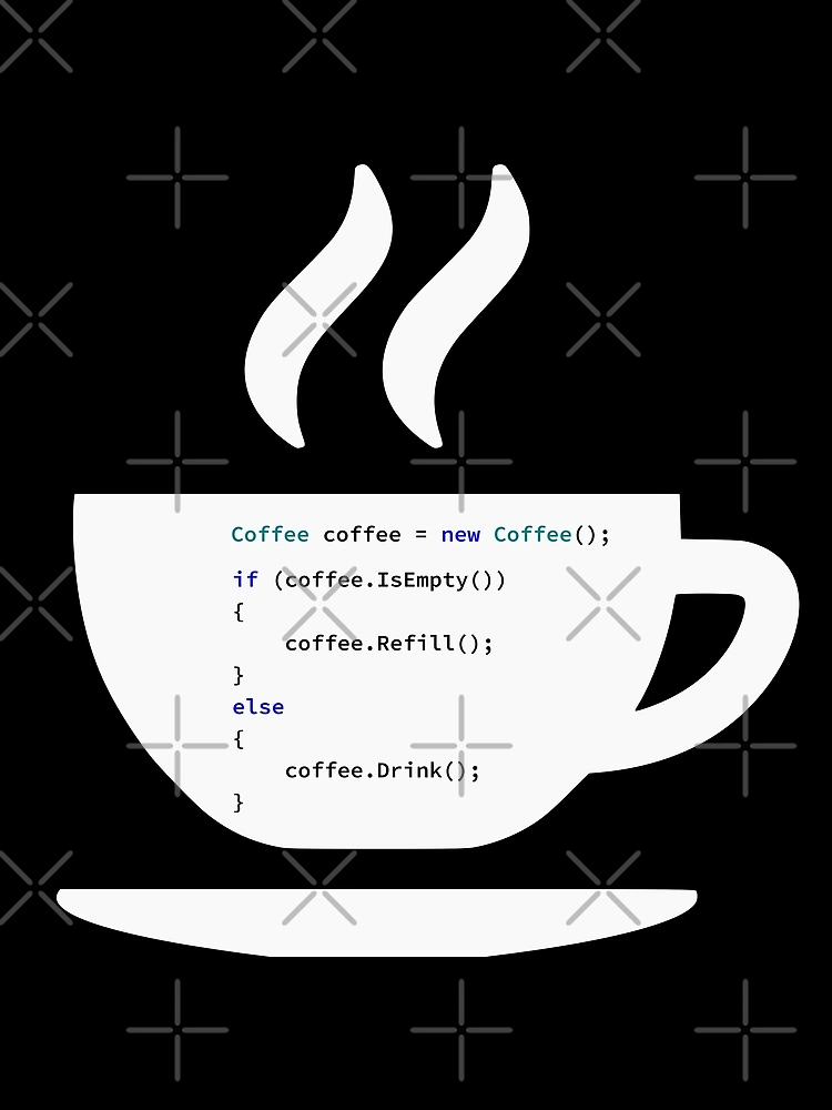 Thumbnail 3 of 3, Scarf, If Coffee Is Empty Refill, else Drink in Some Abstract Programming Language, Programmer, Source Code, Programming Code, Software Engineer, Computer Science, Programming Humor, dark designed and sold by Max-Wear.