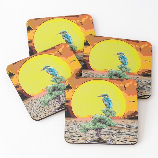 Item preview, Kingfisher bonsai desert sunset  designed and sold by TrippyEarth.