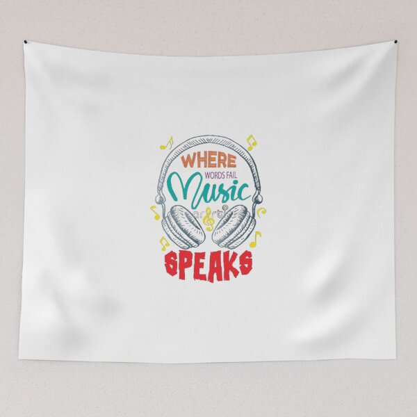 Item preview, WHEN WORDS FAIL MUSIC SPEAKS designed and sold by Marakstore.
