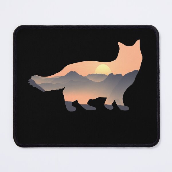Item preview, Ragdoll cat Silhouette Sun Mountain Gift designed and sold by alaechamlal.