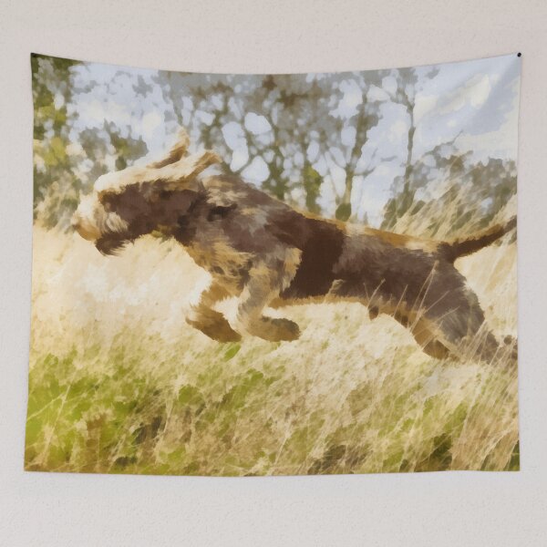 Item preview, Leaping Spinone by heidiannemorris © designed and sold by FOLK ART FUSION by heidiannemorris.