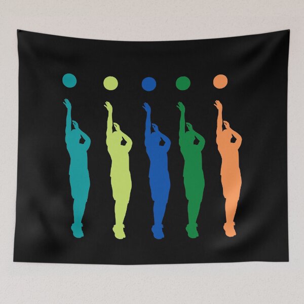 Item preview, Colorful Baller Shooting for a Three point shot -Basketball Lover Set Pack 2 designed and sold by Red-ElYoubi.