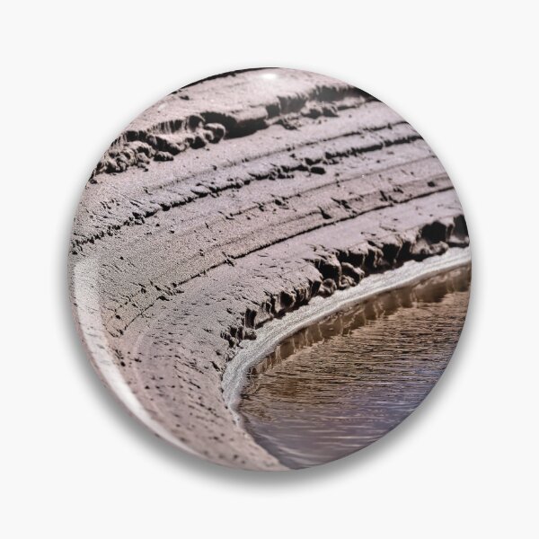 Item preview, Abstract untouched river cutting into beach sand designed and sold by hendrikspix.