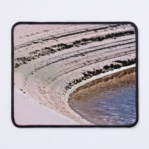 Item preview, Abstract untouched river cutting into beach sand designed and sold by hendrikspix.