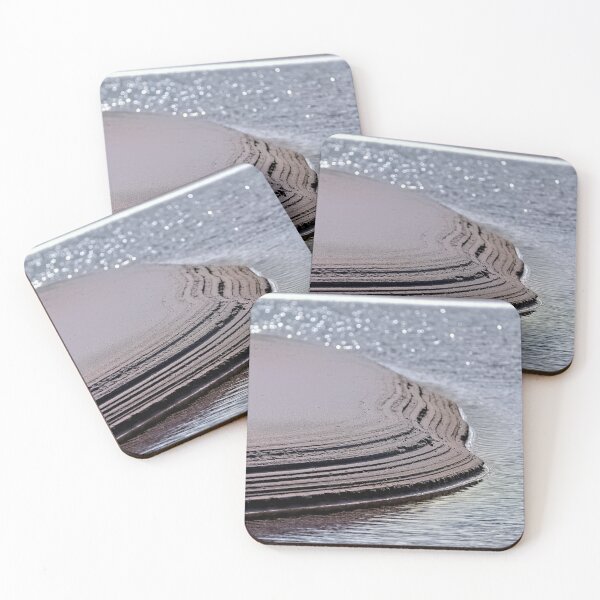 Item preview, Abstract untouched river cutting into beach sand designed and sold by hendrikspix.