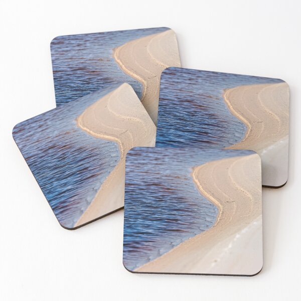 Item preview, Abstract untouched river cutting into beach sand designed and sold by hendrikspix.