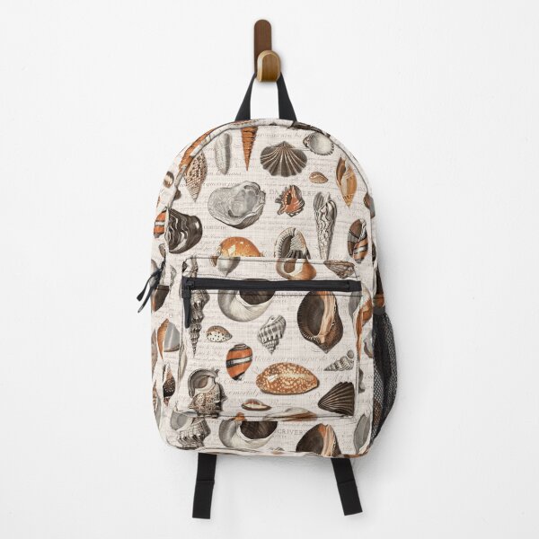 Item preview, Seashells in cream beige rust orange grey brown black  designed and sold by Delinda Graphic Studio.