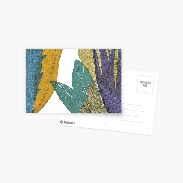 Colorful leaves forest Postcard