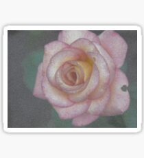 Single Pink Rose Sticker