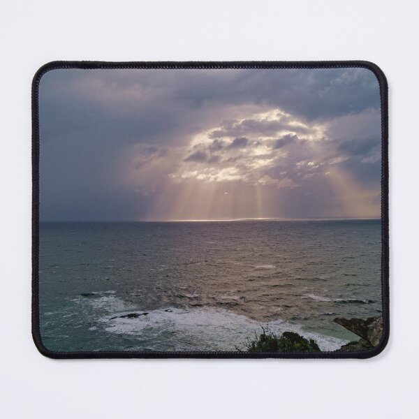 Item preview, Beautiful sky of sun shining thru the clouds on the ocean designed and sold by hendrikspix.