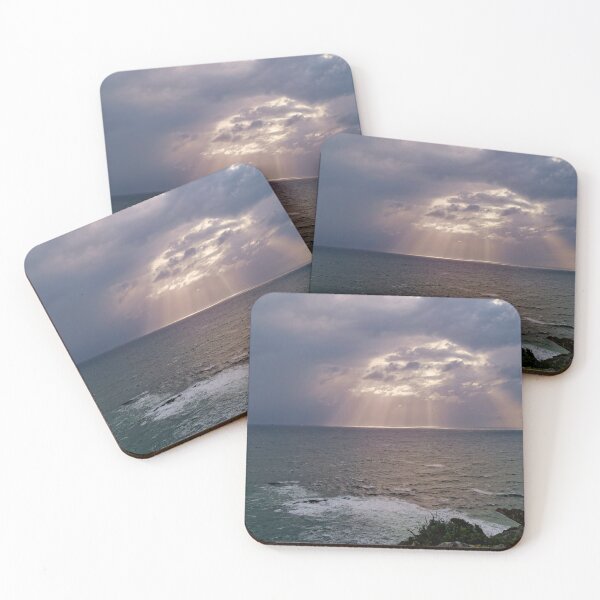 Item preview, Beautiful sky of sun shining thru the clouds on the ocean designed and sold by hendrikspix.