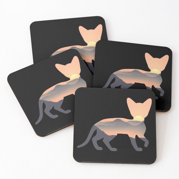 Item preview, Abyssinian cat Silhouette Sun Mountain Gift designed and sold by alaechamlal.