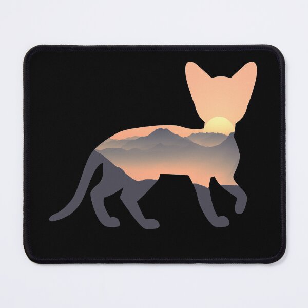 Item preview, Abyssinian cat Silhouette Sun Mountain Gift designed and sold by alaechamlal.