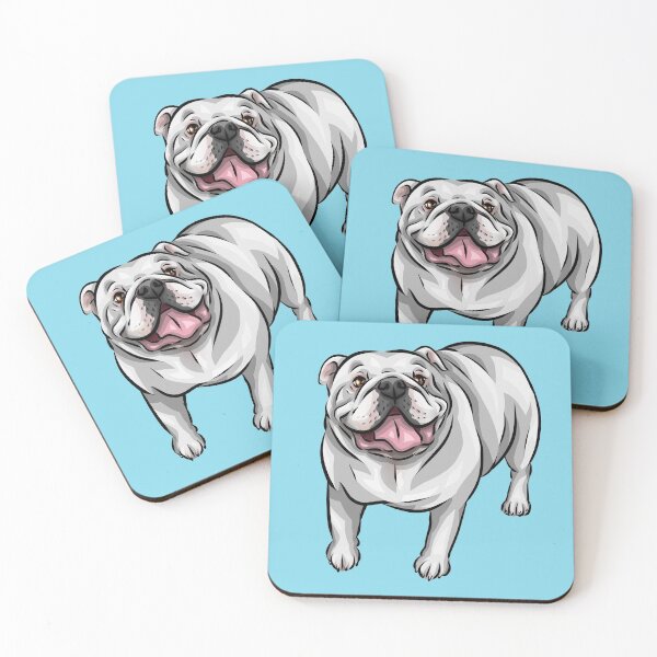 Item preview, White English Bulldog | Cute Dog Art designed and sold by shirinsart.