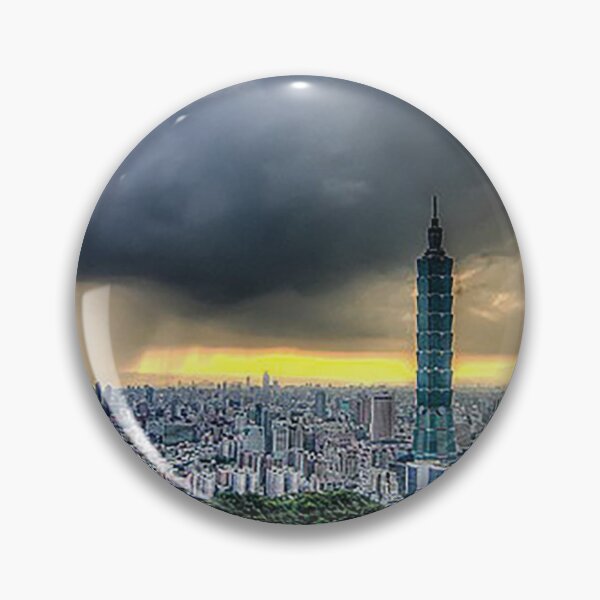 Item preview, Taipei Taiwan Cityscape, Taipei Skyline, Taipei 101 building, skyscraper, Capital of Taiwan, Formosa, Stormy clouds, Tom Keys designed and sold by Nostrathomas66.