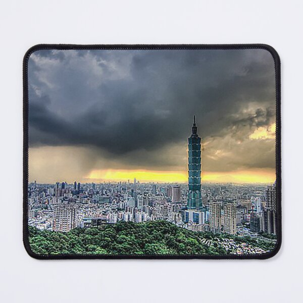 Item preview, Taipei Taiwan Cityscape, Taipei Skyline, Taipei 101 building, skyscraper, Capital of Taiwan, Formosa, Stormy clouds, Tom Keys designed and sold by Nostrathomas66.