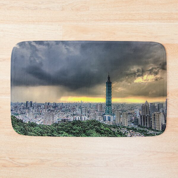 Item preview, Taipei Taiwan Cityscape, Taipei Skyline, Taipei 101 building, skyscraper, Capital of Taiwan, Formosa, Stormy clouds, Tom Keys designed and sold by Nostrathomas66.
