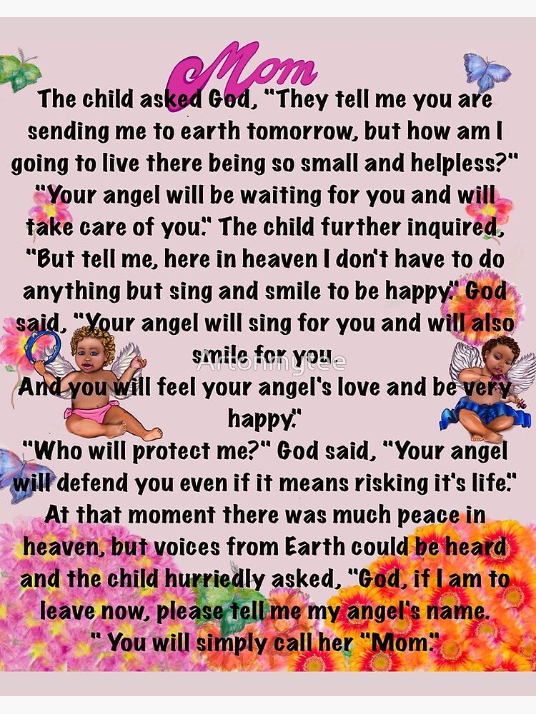 The best Mother's Day gifts 2024, You will simply call her mom Beautiful  poem about motherhood with angels Art Board Print for Sale by Artonmytee